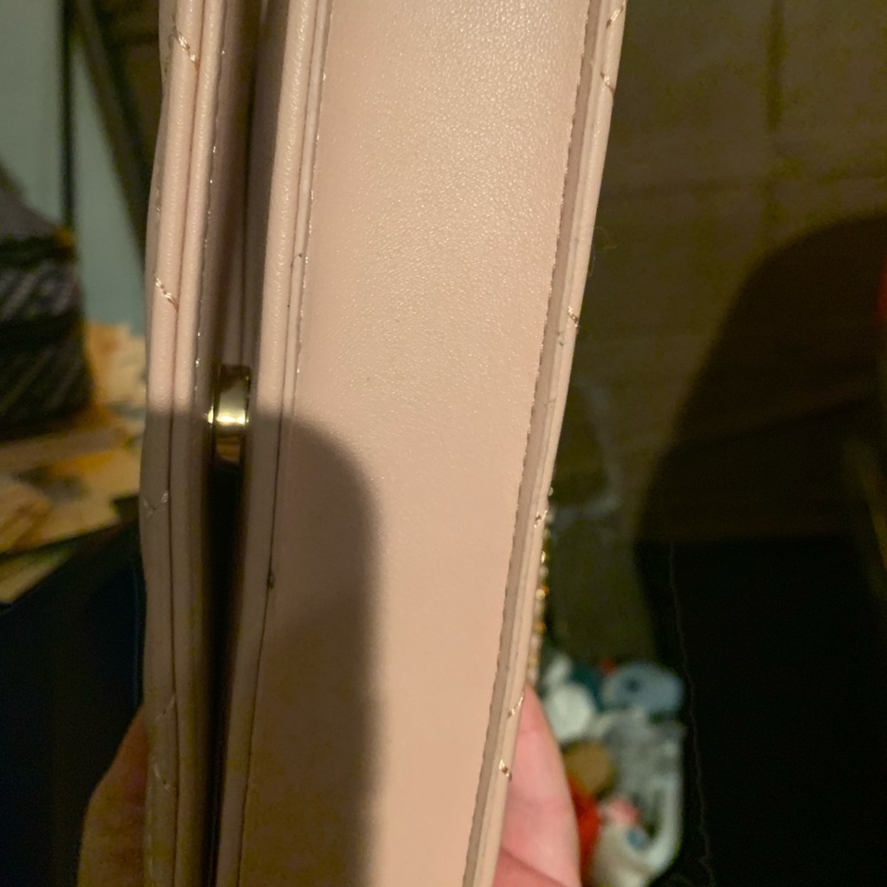 BEBE Quilted Pink Chain Shoulder Bag - Picture 4 of 6